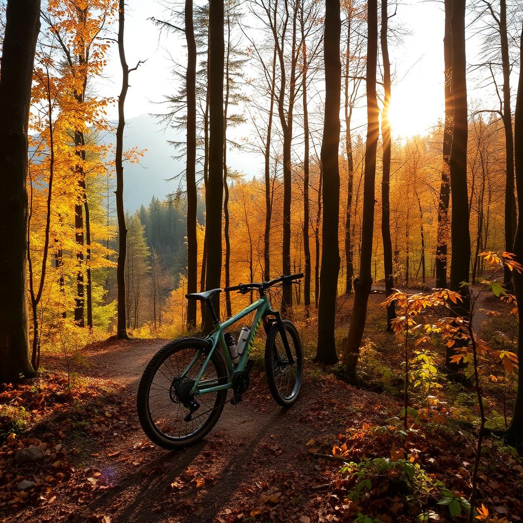 Mountainbike auf dem Antennentrail am Üetliberg Zürich