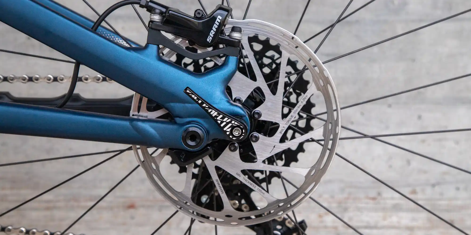 Hydraulische Scheibenbremse an einem Mountainbike